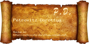 Petrovitz Dorottya névjegykártya